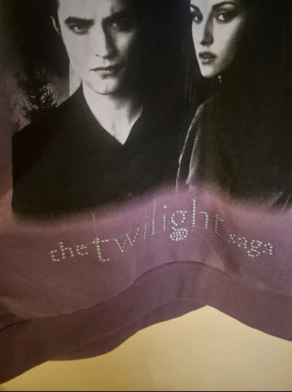 The Twilight Saga Graphic Bling Purple Sweatshirt Medium 